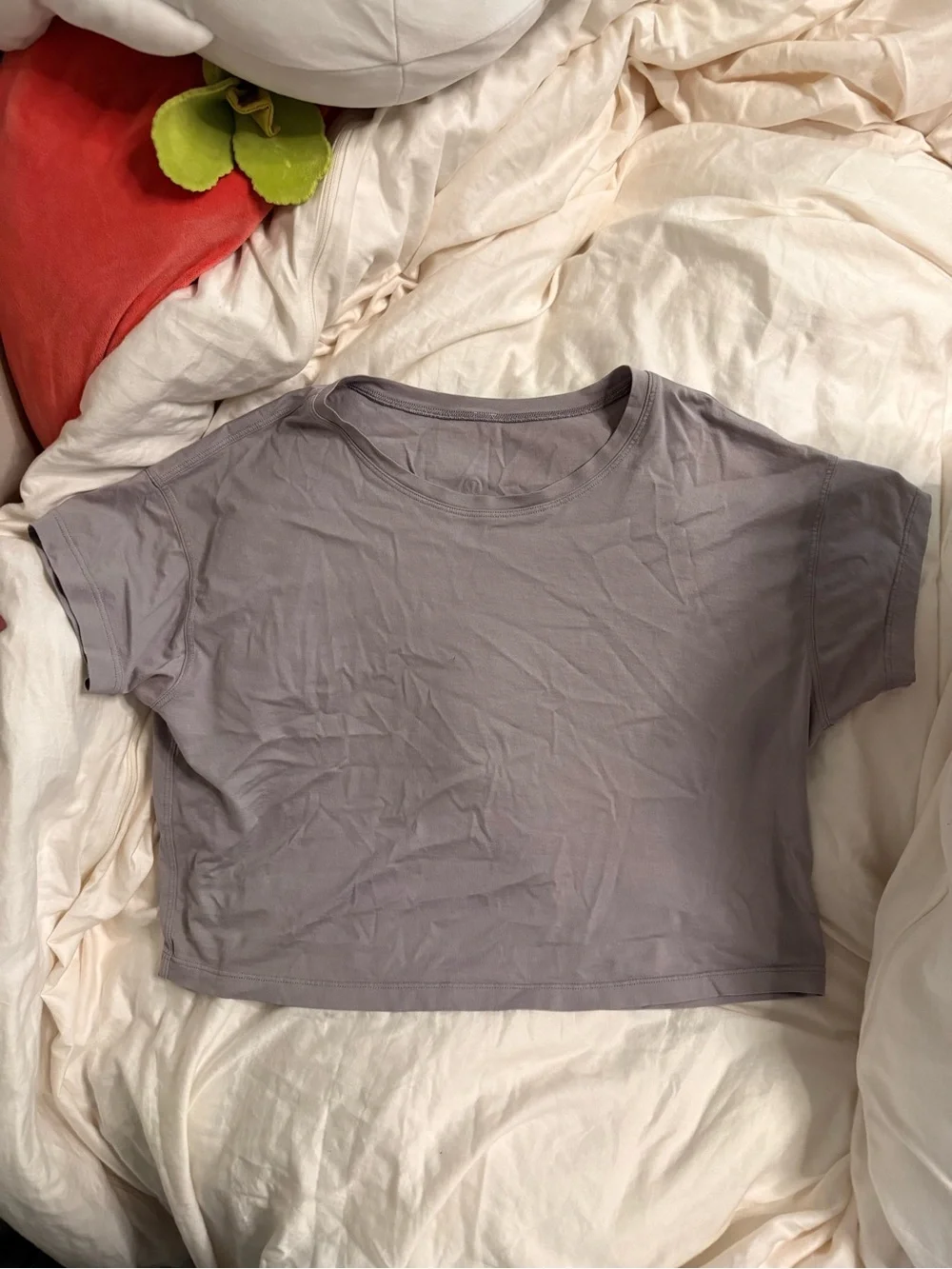 lululemon athletica Cropped Crew Tee - Light Lavender